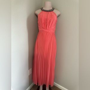 Coral maxi dress